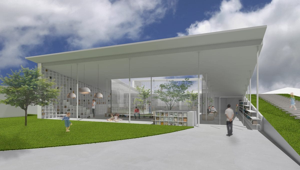 book shelves of the town