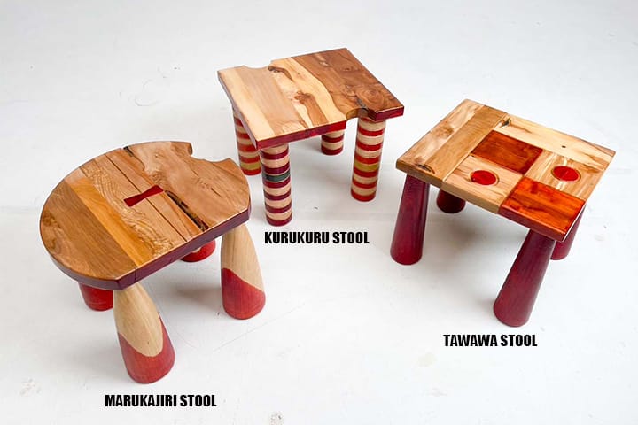 リンゴの木を家具材とする方法の検討および子ども用スツールへの応用