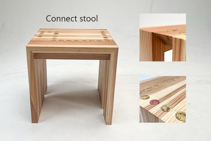 スギを原料とした木材料を用いたイスのデザイン