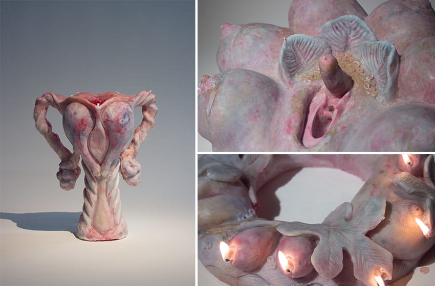 燃ゆるアミュレット ―権威性に対抗する、蝋を用いた彫刻制作―