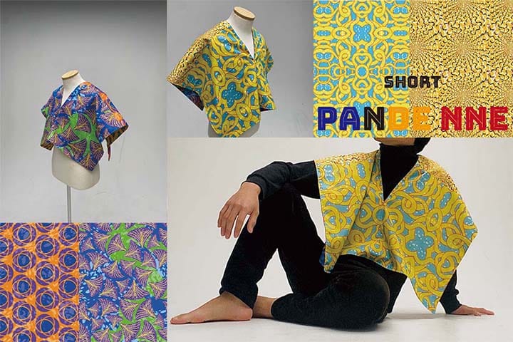 アフリカンプリントと日本の伝統模様の要素を融合させた図案デザインとその応用