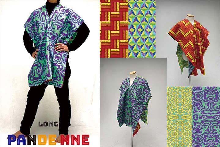 アフリカンプリントと日本の伝統模様の要素を融合させた図案デザインとその応用