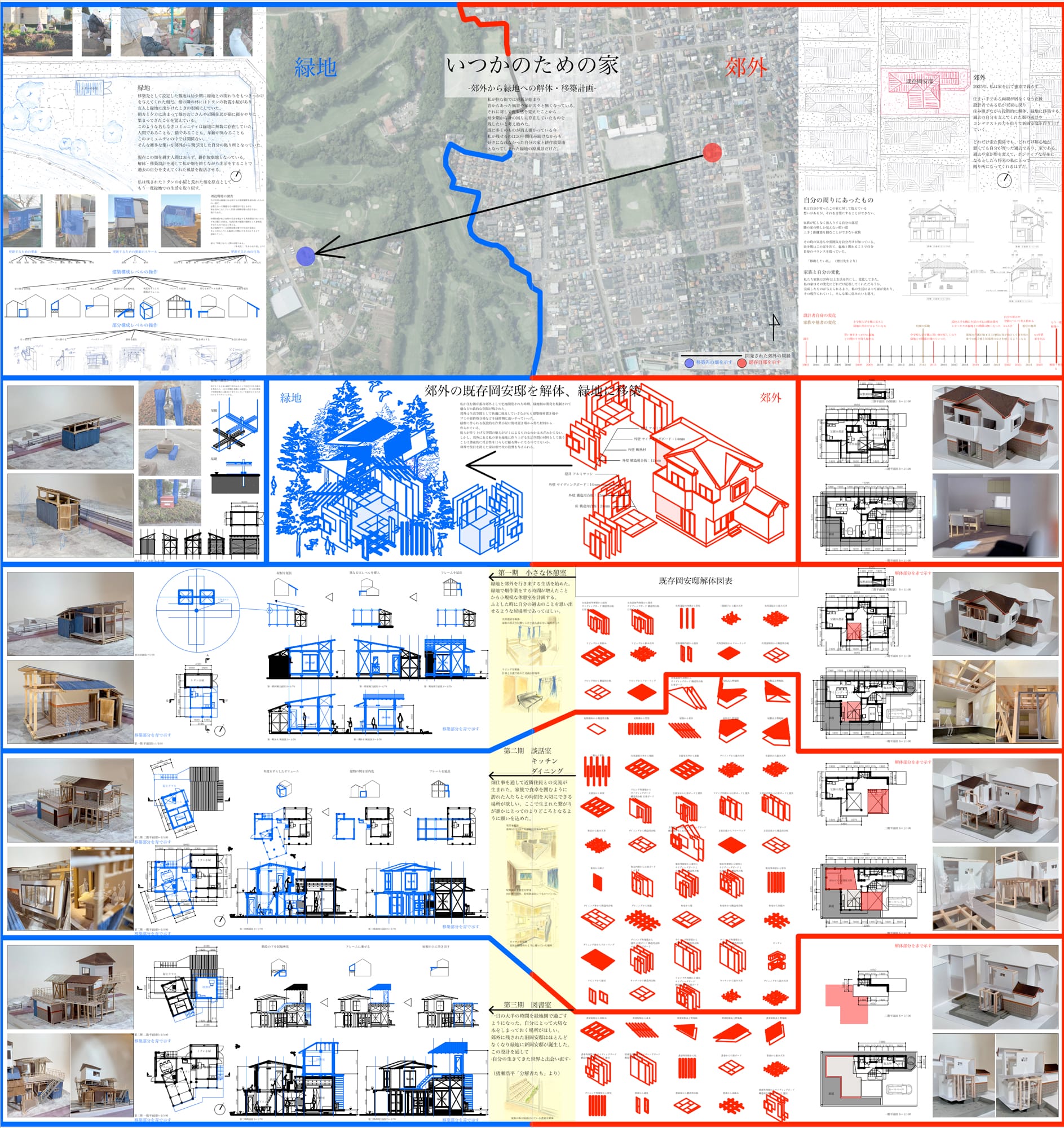 いつかのための家（郊外から緑地への解体移築計画）