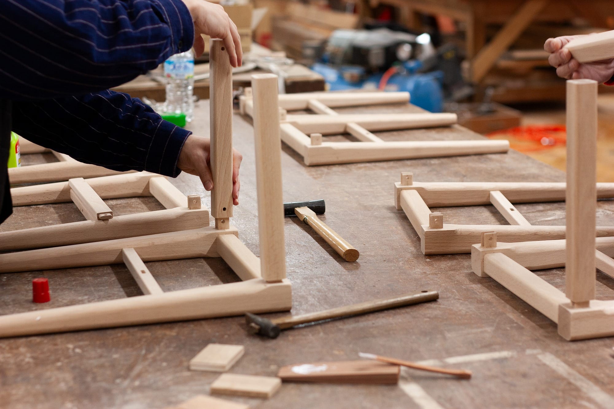 座あみのスツールのDIYキットの製作