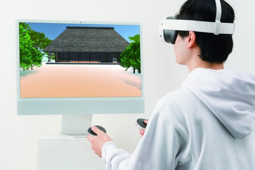 福島県新地町の「バーチャル観海堂」のモデリング