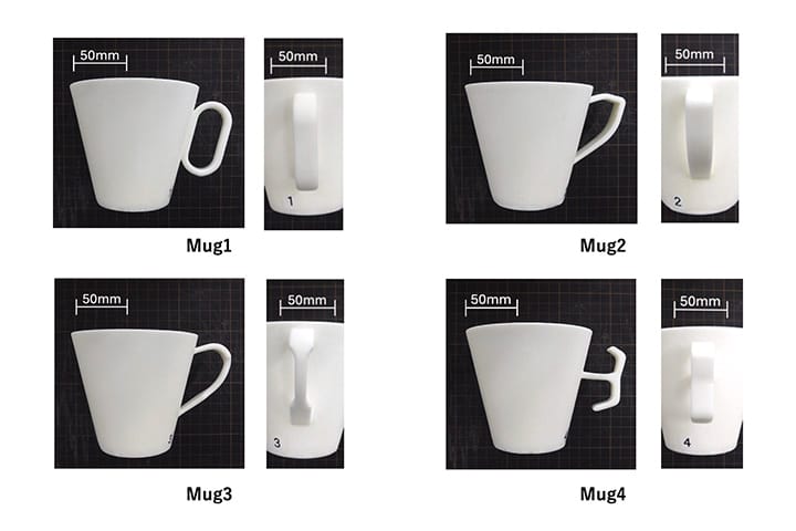 持ちやすいマグカップのハンドル形状の要因分析と形状提案