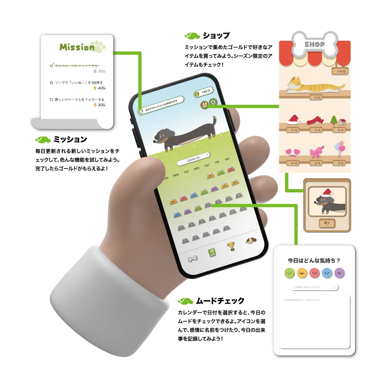 ゲーム要素を取り入れた楽しみながら続けられる日記アプリの企画提案