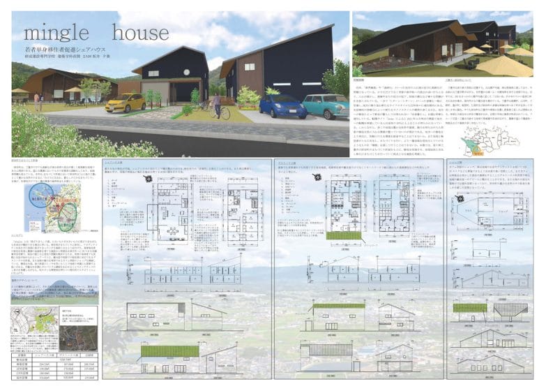 mingle house 　若者単身移住者促進シェアハウス