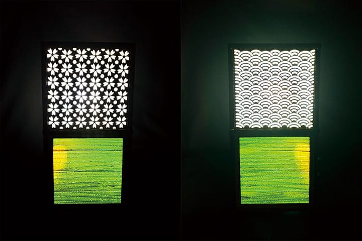 ウルシの木の特徴を活かした照明の制作