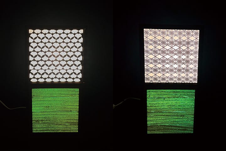 ウルシの木の特徴を活かした照明の制作