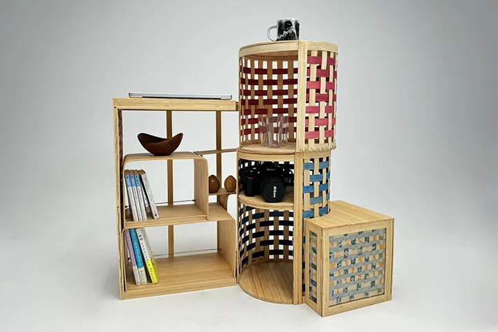 タケ材による組替え可能な小家具のデザイン