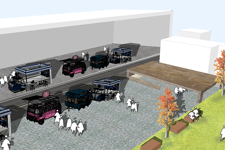 八王子市「旭町・明神町地区周辺まちづくり構想」における都市型広場のあり方