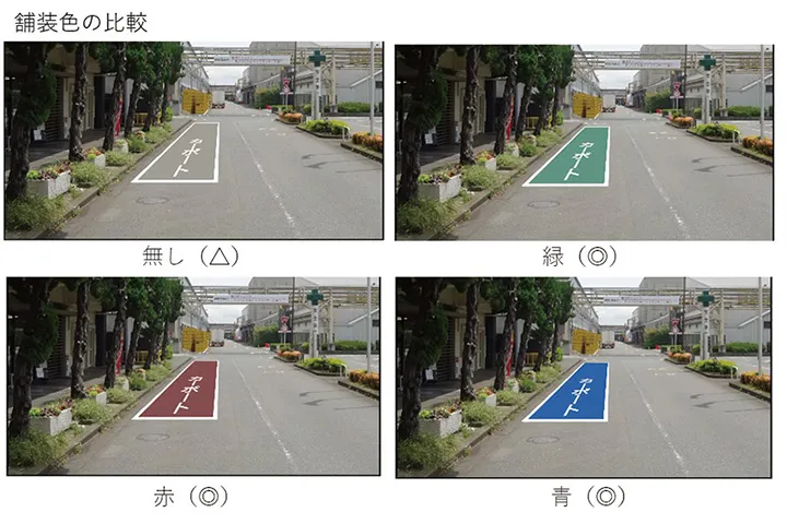 荷役場専用駐車スペースの路面標示デザイン