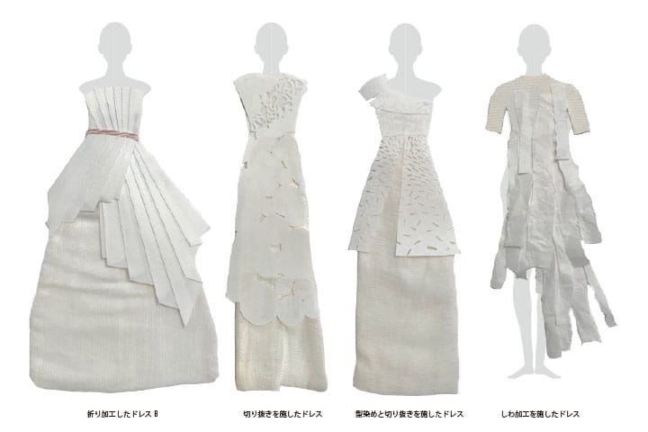 和紙および和紙布を用いたウエディングドレスのデザイン