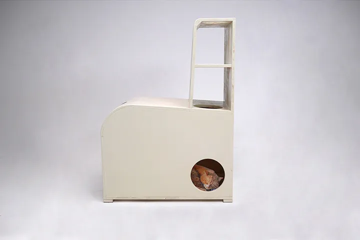 飼い主と猫の程よい距離感を保つ家具のデザイン提案
