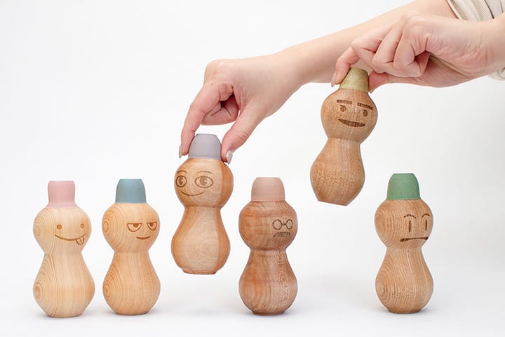 子どもたちへの木育に活用する轆轤挽き玩具のデザイン