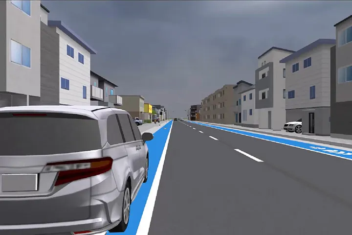 交通安全技術向上のためのHMD自転車シミュレータを用いた走行体験