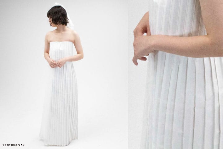 和紙および和紙布を用いたウエディングドレスのデザイン