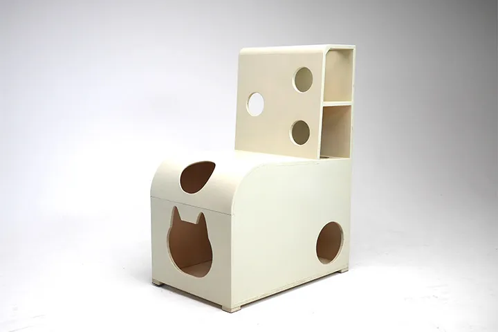 飼い主と猫の程よい距離感を保つ家具のデザイン提案