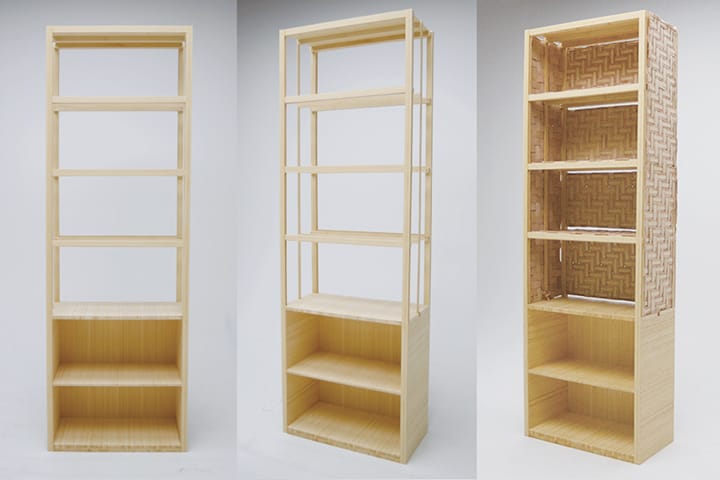 タケ材を用いた編組構成による収納家具部品への応用可能性検討