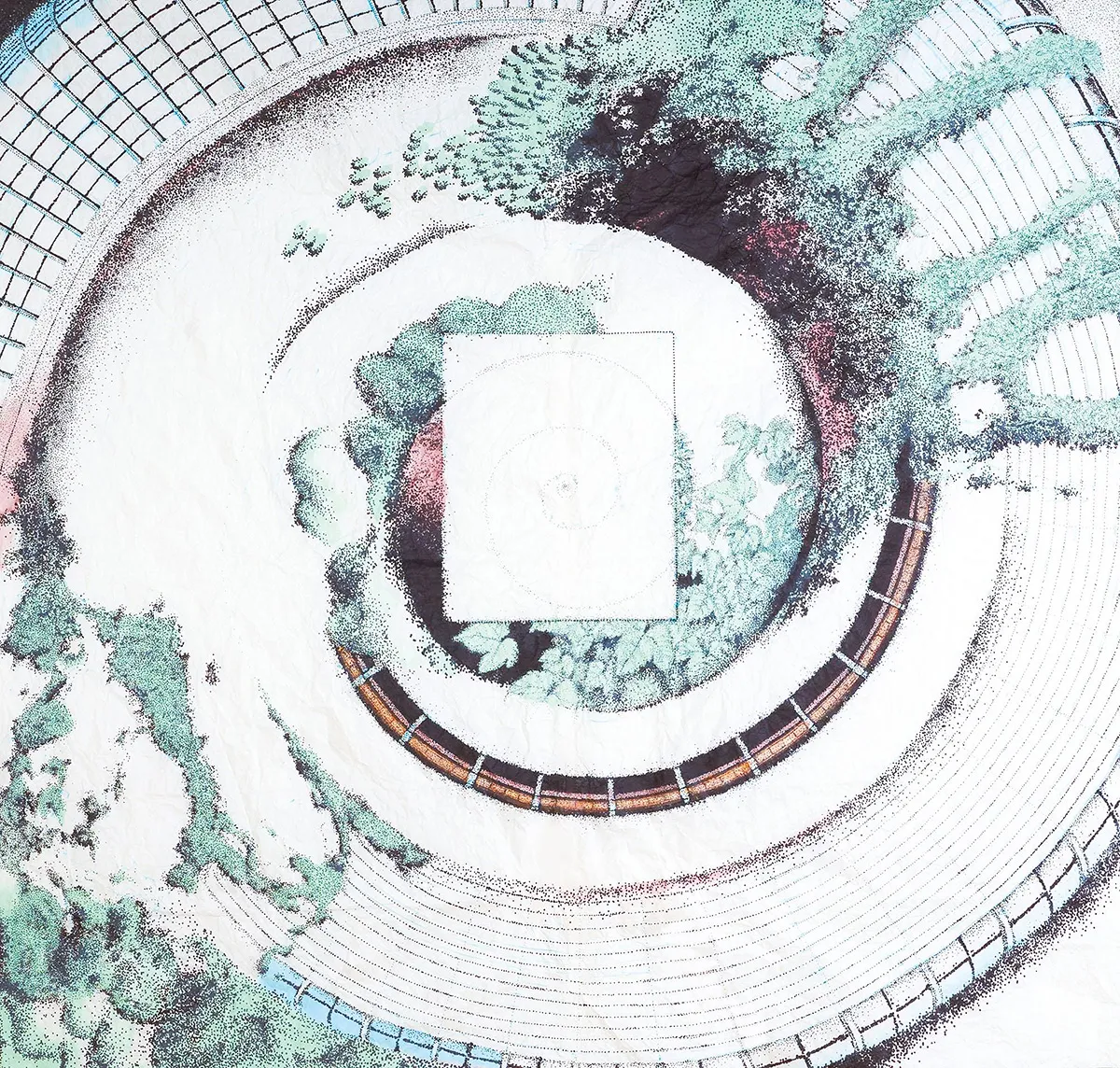 外環の下を通るとき