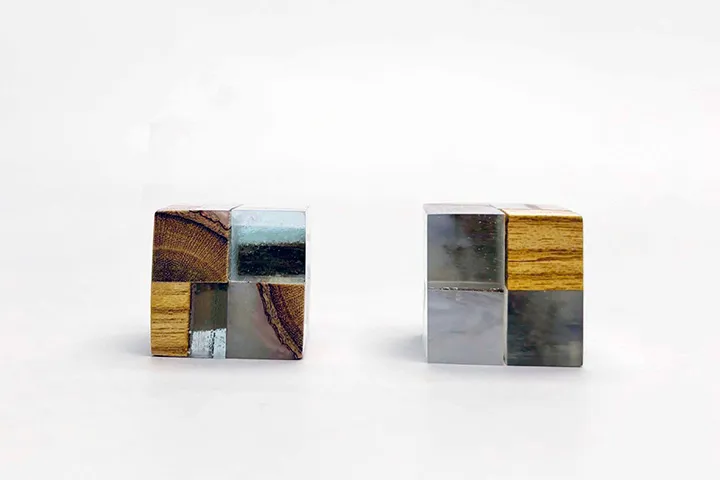 ウルシの木とエポキシレジンを用いたフォトフレームの制作