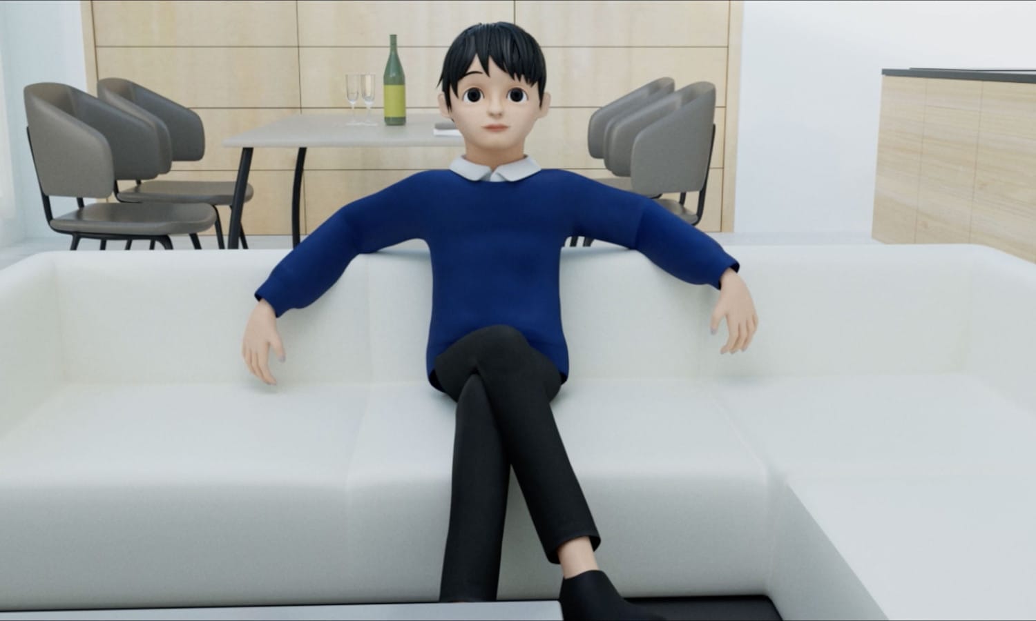 3DCGを用いたオリジナルアニメーションの制作「幸せとは何か」をテーマに