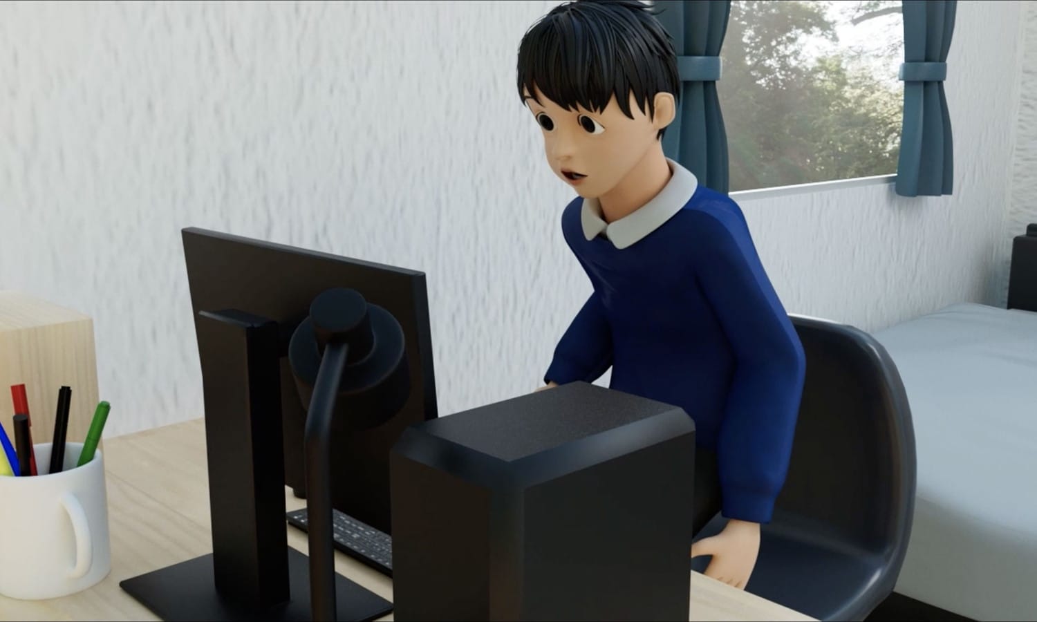 3DCGを用いたオリジナルアニメーションの制作「幸せとは何か」をテーマに