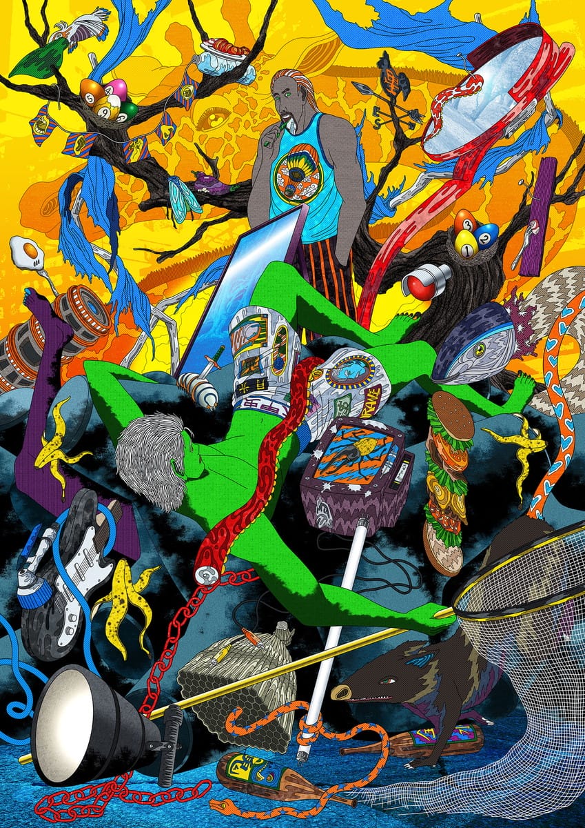 ヘビがリンゴを食べる時