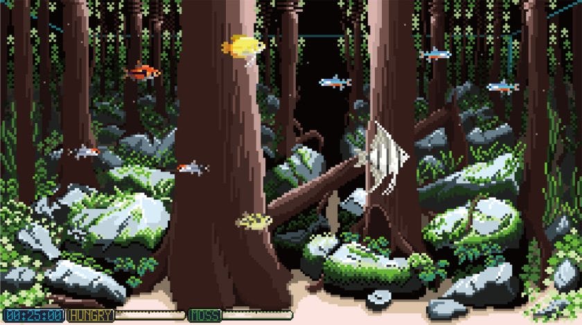 ストレス緩和を促すインタラクティブピクセルアートの提案　─パソコン作業中に楽しむデジタルアクアリウム─