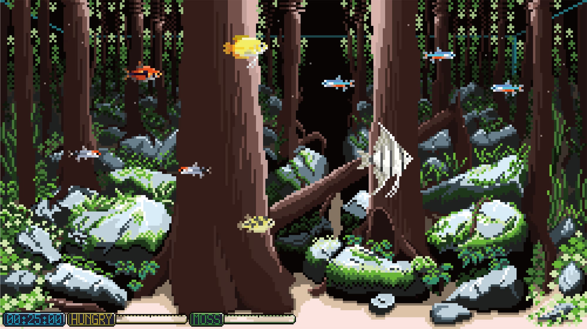 ストレス緩和を促すインタラクティブピクセルアートの提案　─パソコン作業中に楽しむデジタルアクアリウム─