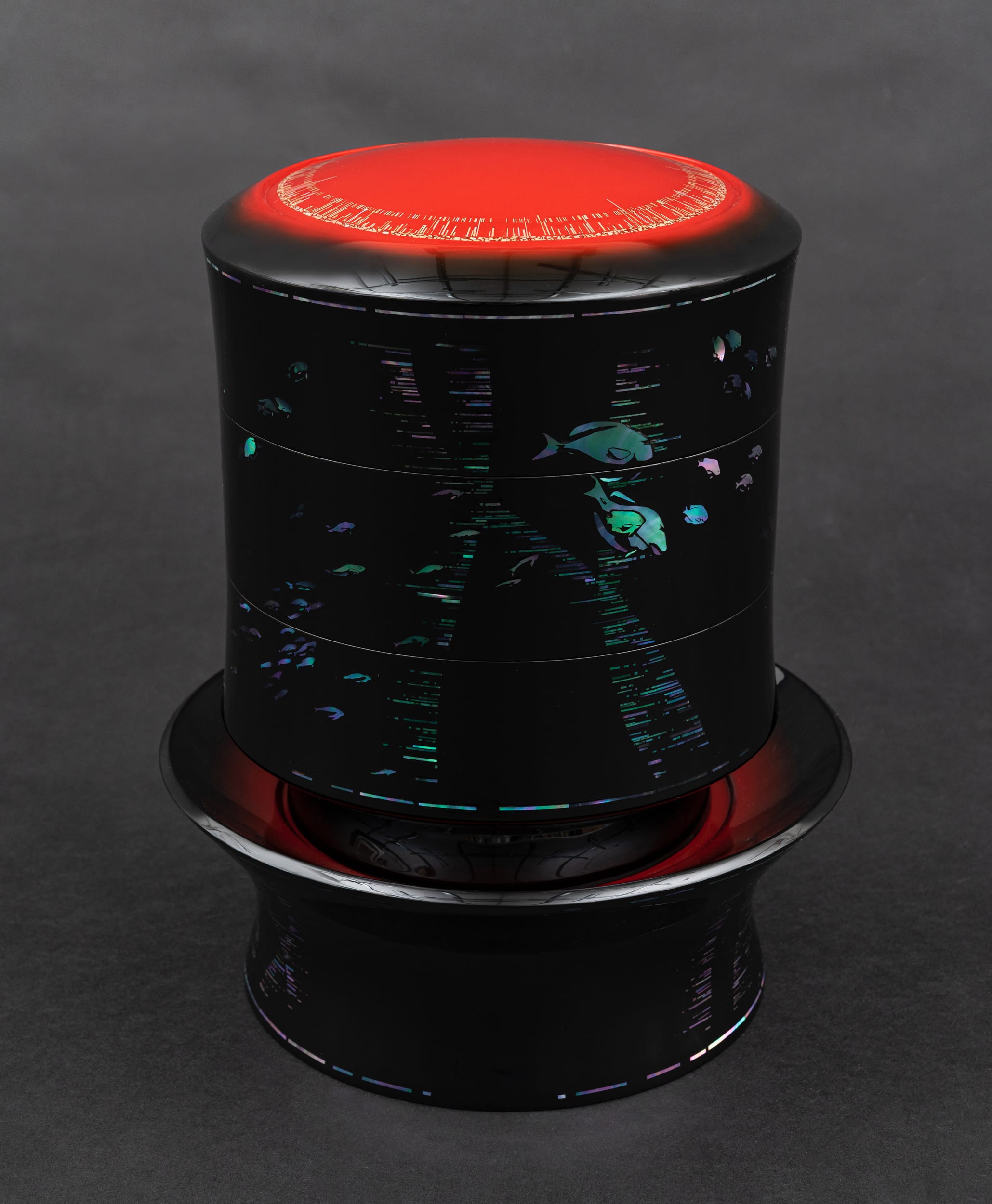 螺鈿食籠「夕刻の海」