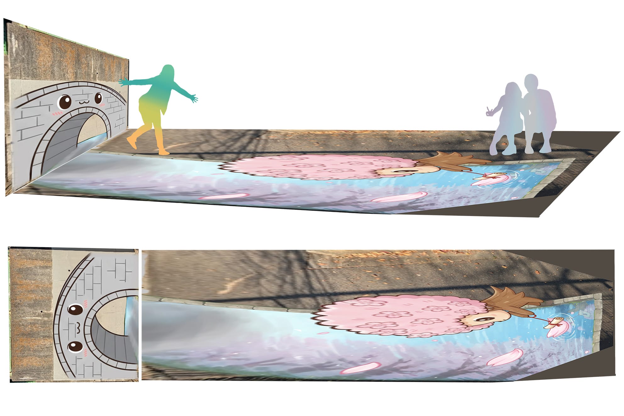 単調な歩行空間に楽しさを与えるフォトスポットの提案
