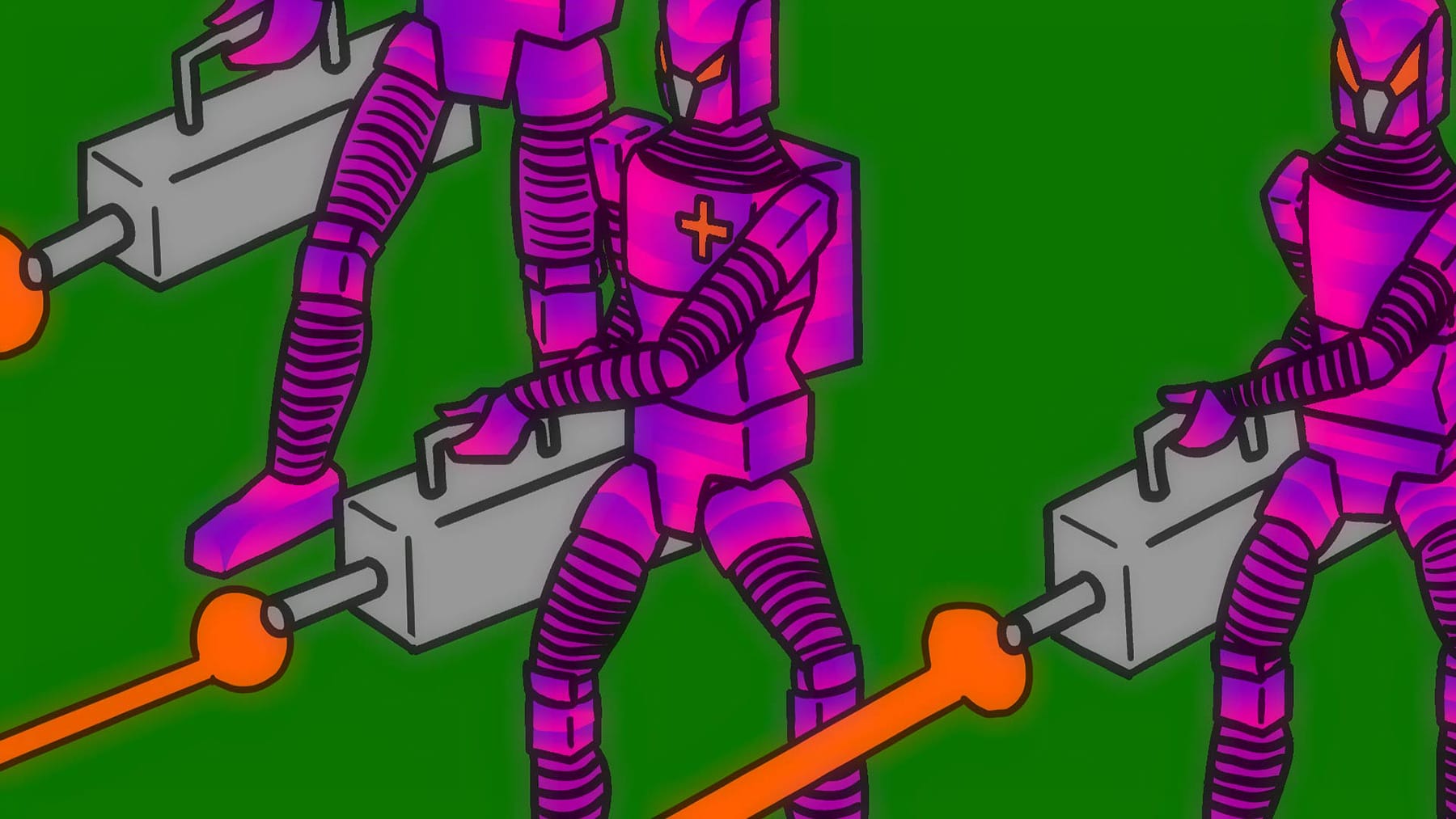 Vivid Colored Gymnastics