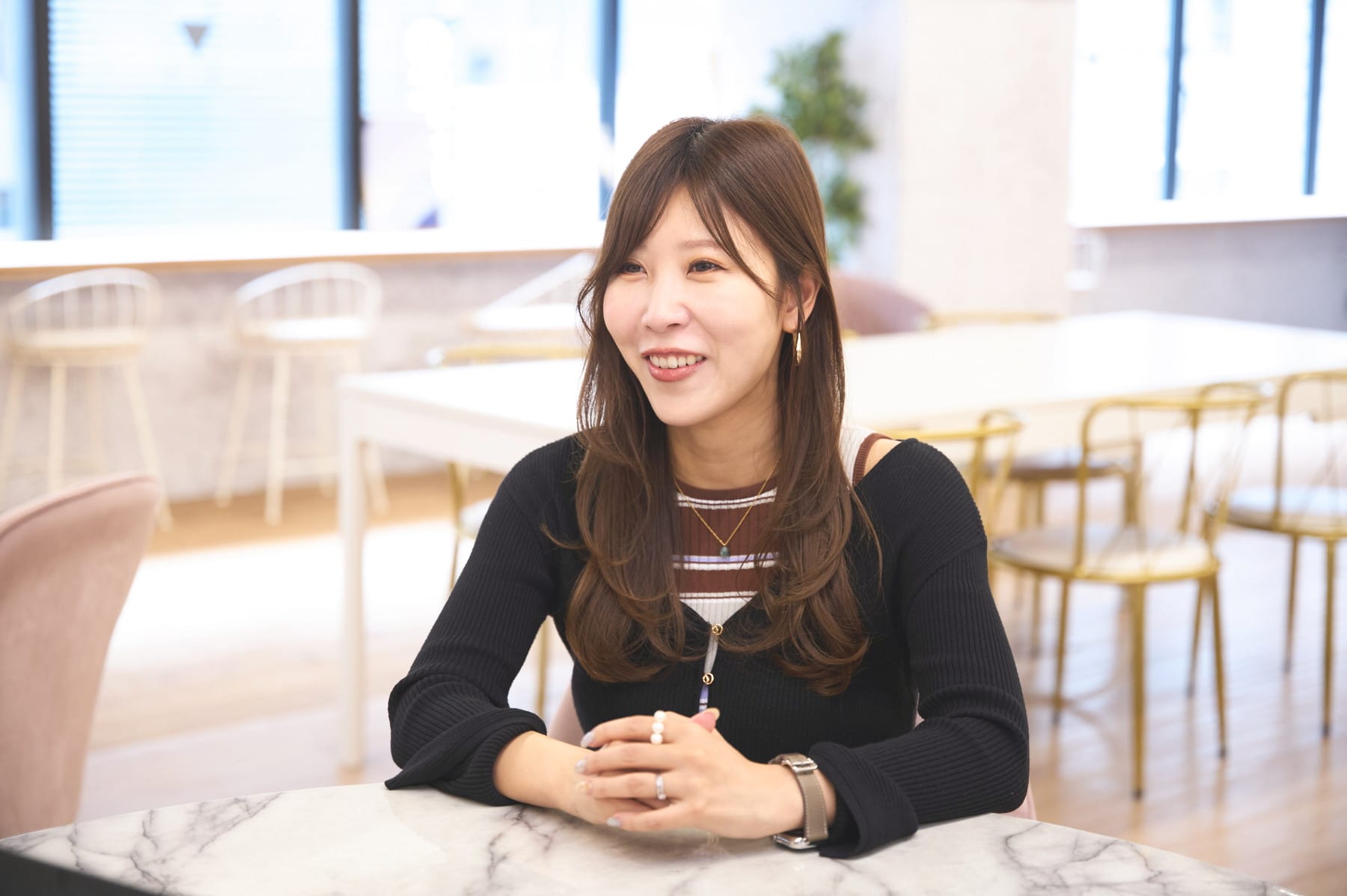 福田恵里さんインタビュー風景