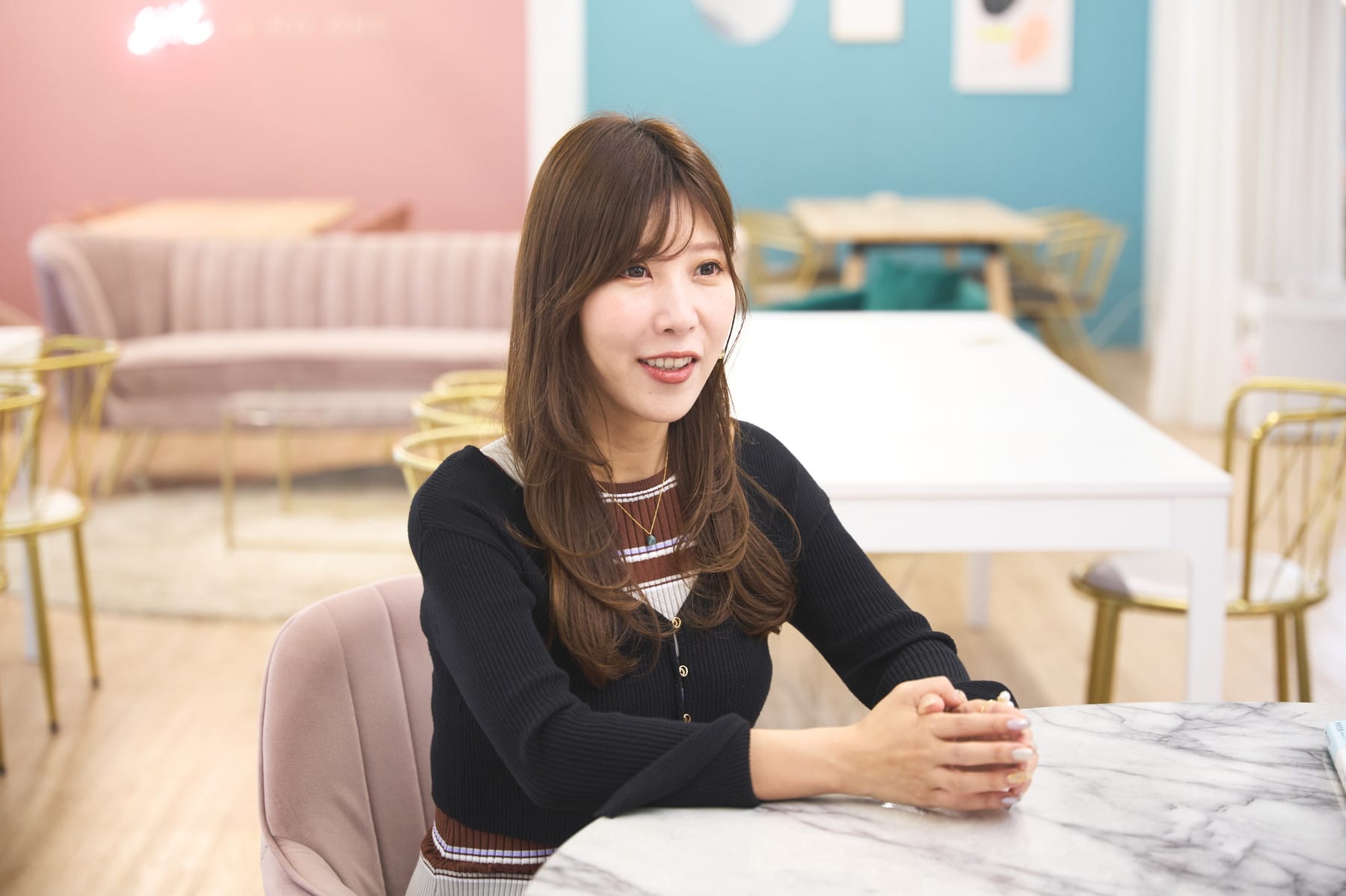 福田恵里さんインタビュー風景