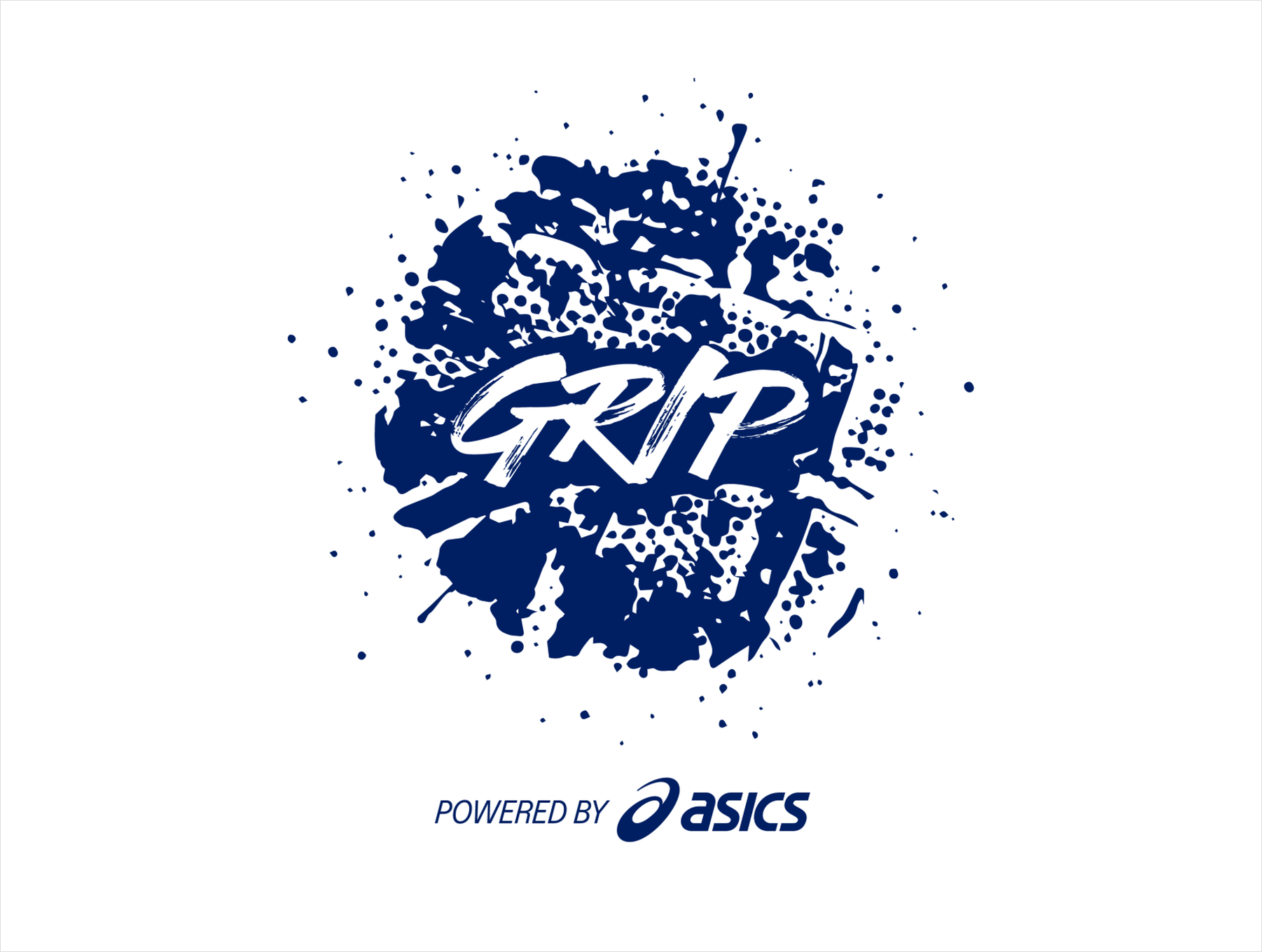 墨のシルエットの上に「GRIP」の文字が配置されたデザイン